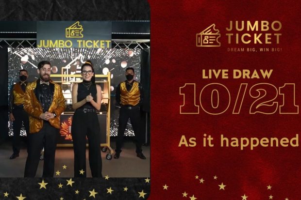 Jumbo Ticket anchors during october 2021 live draw