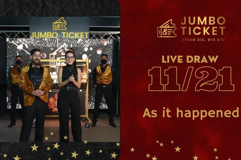 Jumbo Ticket live draw for November 5th, 2021
