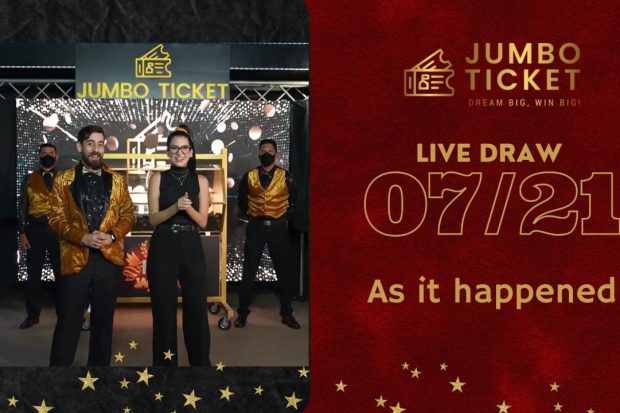 Jumbo Ticket live draw July5th, 2021.