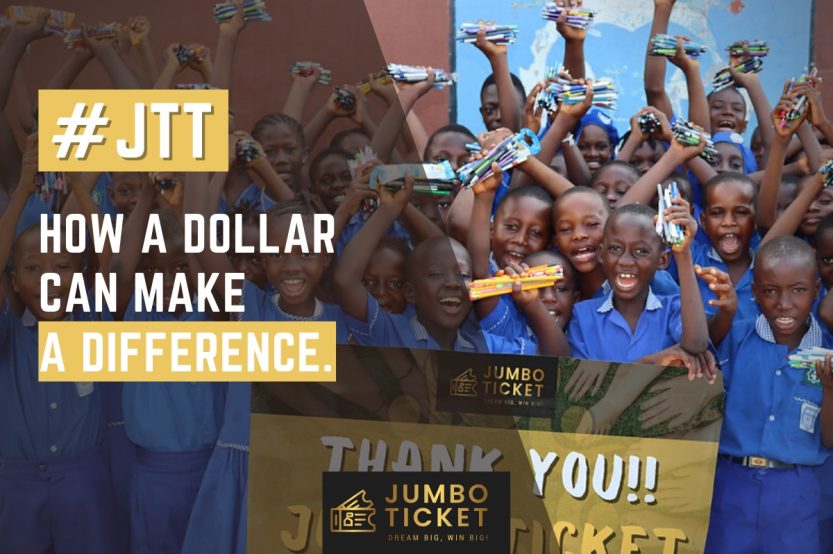 How a dollar can make a difference Jumbo Ticket banner