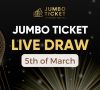 Jumbo Ticket Live Draw March 5th - As It Happened