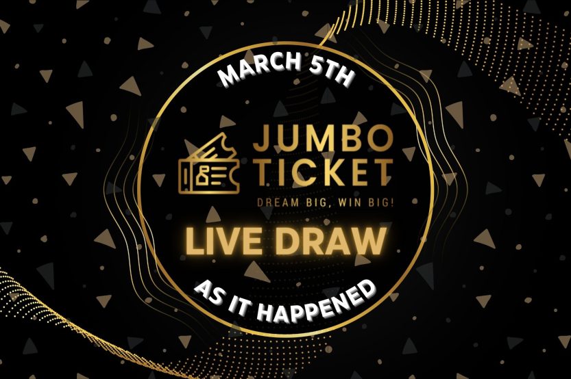 Jumbo Ticket Live Draw – As It Happened March 2024